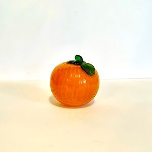 Vintage Murano Style Orange Citrus Fruit Studio Art Glass Hand Blown